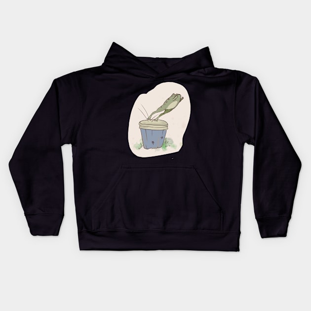 Gemini Frog Kids Hoodie by KaijuCupcakes